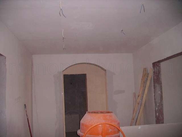 Шпатлевка потолка, стен и ниши из ГКЛ