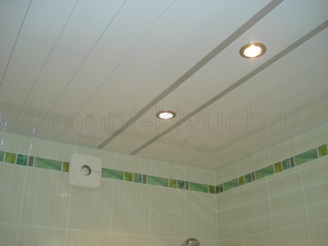 Фото реечного потолка и вентилятора