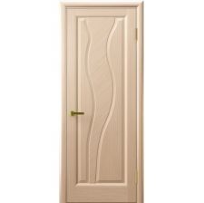 Дверь ТОРНАДО Беленый дуб шпон 600*2000 мм ДГ глухая "Ульяновские двери Luxor"