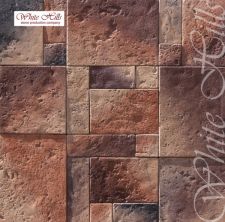 488-40 Искусственный камень White Hills Бремар темно-коричневый плоскостной Без шва