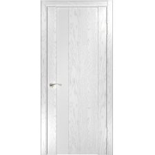 Дверь ОРИОН 3 Дуб белая эмаль шпон 600*1900 мм ДО остекление лакобель "Ульяновские двери Luxor"