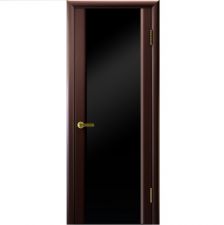 Дверь СИНАЙ 3 Венге шпон 700*2000 мм ДО остекление черное "Ульяновские двери Luxor"