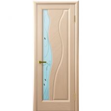 Дверь ТОРНАДО Беленый дуб шпон 600*2000 мм ДО остекление белое "Ульяновские двери Luxor"